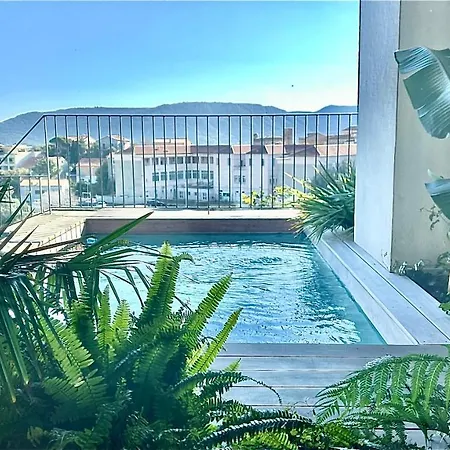 Magnifique Duplex 220m2, Classe 5 Etoiles, Rooftop, Jacuzzi, Vue Mer Et Bastion Centre Ville Πόρτο Βέκιο